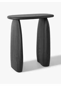 Konzolový stolek z mangového dřeva Pamuk Černá Dřevo, Masivní dřevo Š 80 cm, V 80 cm | Westwing Collection
