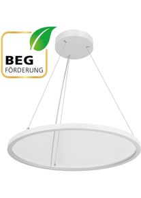 EVN Lichttechnik EVN OFFICIUM SWING LED Pendelleuchte, rund, transparent,- 220-240V/AC/DC, IP40, 29W, 33W, 35W, 38W, 3000K, 4000K, 3480-4750lm, weiß (PTSU580125)