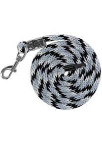 Covalliero Mustang Führstrick, Karabinerhaken, silber/schwarz/weiß