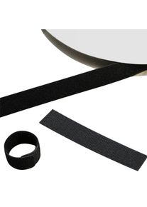 Suchý zip back to back, 5 m na cívce, černý 20 mm, Nylon|Polyester, černá