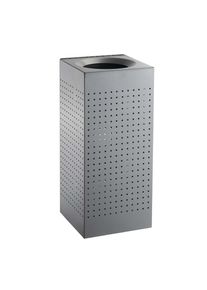 Odpadkový koš, pro venkovní použití, ocelový, šedý 60 l, tmavě šedá