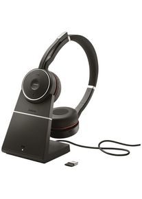 Jabra Evolve 75 Second Edition Headset UC Telefon On Ear Funk Bluetooth kabelgebunden Stereo schwarz
