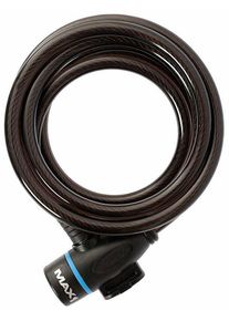 Max1 zámek spirála 1500x8 mm 4 klíče, černý
