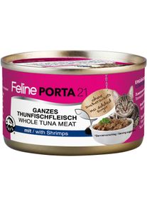 Porta21 Feline Nassfutter, Thunfisch & Schrimps, 24x90g