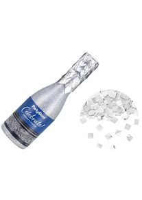 partydeco Vyst�elovac� konfety �amp��o l�hev st��brn� 20,5 cm