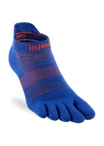 injinji Run Lightweight No-Show Running socks (L, blue)