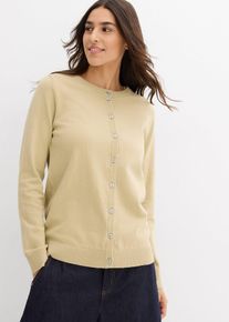 Pletený kabátek kulatý výstřih | Zelená | Vel. 48/50 (XL) | bonprix