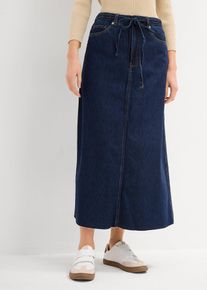 Džínová midi sukně Mid Waist Super Soft | Modrá | Vel. 40 | bonprix