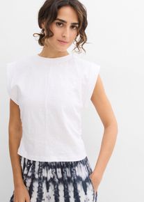 Triko z čist&eacute; bavlny | B&iacute;l&aacute; | Vel. 44/46 (L) | 100% bavlna| bonprix