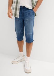 Dlouhé strečové džínové bermudy Regular Fit | Modrá | Vel. 40 | 100% bavlna| bonprix