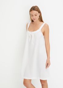 Oversize noční košile z lehkého seersuckeru | Bílá | Vel. 48/50 (XL) | 100% bavlna| bonprix