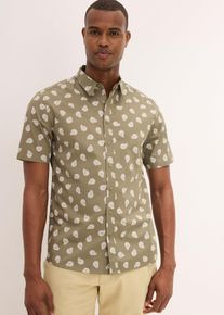 Košile s krátkým rukávem z čisté organické bavlny | Zelená | Vel. 43/44 (XL) | 100% bavlna| bonprix