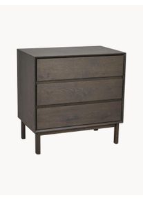 Rowico Home Komoda z dubového dřeva Mackay Hnědá Dřevo, Masivní dřevo Š 75 cm, V 75 cm