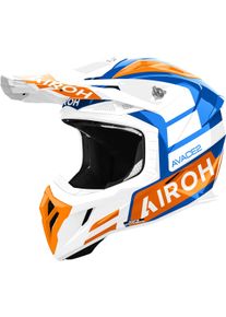 Airoh Aviator Ace 2 Sake, motocross helmet , color: White/Orange/Blue , size: M