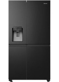 HISENSE RS818N4TFE Side-by-Side Stand-Kühl-Gefrierkombination 91cm breit 632 Liter Total NoFrost WiFi Wasserspender Eiswürfelspender Multi Air Flow sc