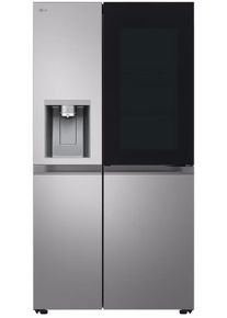LG GSXE81PYBD Side-by-Side Kombination, 91,3 cm breit, 628 L, Eis-, Crushed Ice- und Wasserspender, WLAN, Prime silver