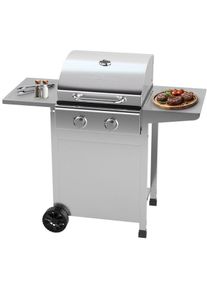 ProfiCook PC-GG 1309 Gasgrill, 2 Edelstahlbrenner (je 3 kW), 45 x 42 cm große Grillfläche