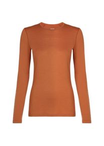 Icebreaker Women's 200 Oasis L/S Crewe Merino base layer Women (S, orange)