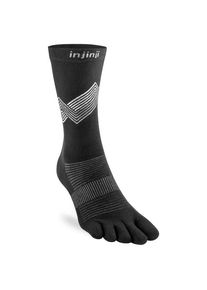 injinji Run Lightweight Crew Running socks (L, black)