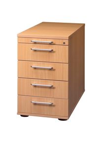 Hammerbacher Standcontainer light gray 4 Schübe
