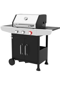 ProfiCook PC-GG 1310 Gasgrill, 3 Heizzonen, 56 x 43 cm große Grillfläche, Edelstahl