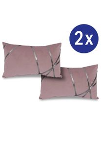 Декоративна подушка рожева 30 x 50 см
