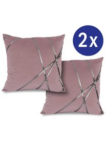 Decorative cushion rosé 45 x 45 cm