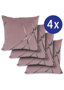 Декоративна подушка рожева 45 x 45 см