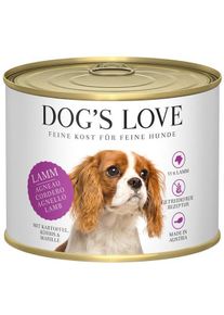 DOG’S LOVE Dogs Love Adult Nassfutter mit Lamm, 6x200g