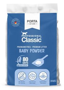 Porta Cat Care Babypuderduft Katzenstreu, Folienbeutel, 14kg