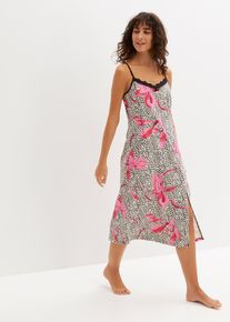 Dlouhá noční košile s decentní krajkou | Černá | Vel. 48/50 (XL) | bonprix