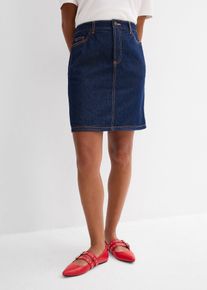 Džínová sukně Mid Waist Low Stretch | Modrá | Vel. 44 | bonprix
