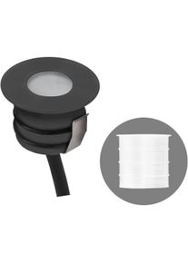 EVN Lichttechnik EVN LED Bodeneinbau, rund, IP65, 12V/DC, 0,6W, 3000K, 36lm, anthrazit (441520A)