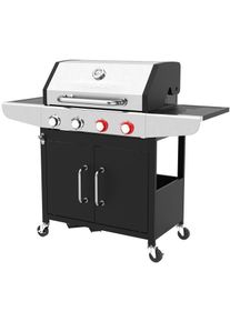 ProfiCook PC-GG 1311 Gasgrill, 4 Heizzonen, 67 x 43 cm große Grillfläche, Edelstahl