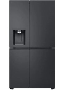 LG GSLE91EVAC Stand Side-by-Side Kombination, 91,3 cm breit, 628 L, No Frost, Eis-, Crushed Ice- und Wasserspender, 4,5 Liter Wassertank, WLAN, Essenc