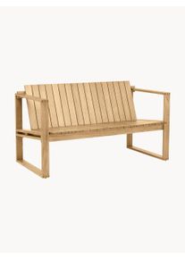Carl Hansen & Søn Zahradní pohovka z teakového dřeva BK12 Hnědá Dřevo, Masivní dřevo Š 133 cm, H 73 cm