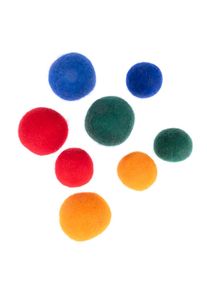 zooplus Basics hračky pro kočky plstěné kuličky - sada 8 ks (4xØ4cm, 4xØ3cm)