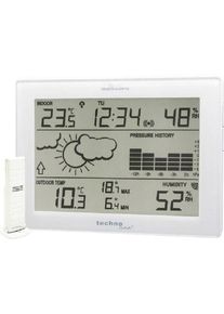 Technoline Mobile Alerts MA10410 Wetterstation Funk-Uhr Luftdruck Temperatur Luftfeuchte 868MHz weiß