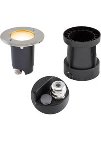 EVN Lichttechnik EVN TALPA LED Bodeneinbau, rund, schwenkbar, Edelstahl/Alu, inkl. Leuchtmittel, IP67, 230V, 5W, 3000K, 450lm, Phase dimmbar, mit selbstentlüftendem Ve