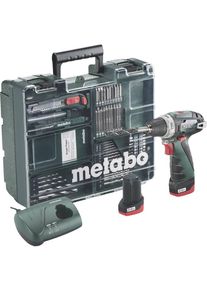 Metabo PowerMaxx BS Basic Mobile Werkstatt 2-Gang Akku-Bohrschrauber Akkuschrauber Werkzeugkoffer grün