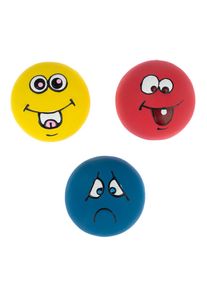 zooplus Basics hračky pro psy Emoji latexové míčky sada 3 ks (každý Ø5cm)