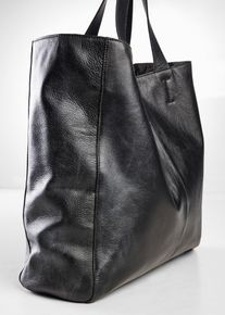 XXL kožená kabelka | Černá | Vel. 40x40 cm | nappa kůže| bonprix