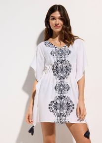 Plážová tunika ze splývavé viskózy | Bílá | Vel. 40/42 (M) | bonprix