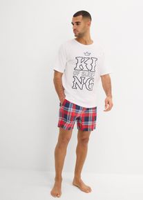 Krátké pyžamo z čisté bavlny krátký rukáv | Bílá | Vel. 44/46 (S) | 100% bavlna| bonprix