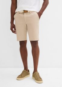 Strečové bermudy s páskem Regular Fit | Béžová | Vel. 60 | bonprix