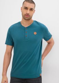 Henley triko z čisté organické bavlny (2 ks v balení) | Petrolejová | Vel. 56/58 (XL) | 100% bavlna| bonprix