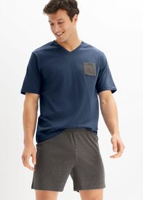 Krátké pyžamo s bavlnou (4dílná souprava) | Šedá | Vel. 56/58 (XL) | bonprix
