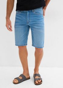 Bermudy z džínové teplákoviny Slim Fit (2 ks v balení) | Modrá | Vel. 42 | bonprix