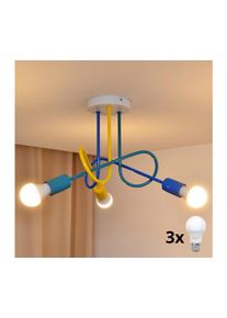 LED Dětsk&yacute; přisazen&yacute; lustr OXFORD 3xE27/15W/230V W-2016/3 MIX/H