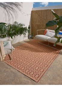 benuta Nest Vnitřn&iacute; a venkovn&iacute; koberec Metro B&eacute;žov&aacute;/Červen&aacute; 160x230 cm Geometrick&eacute;